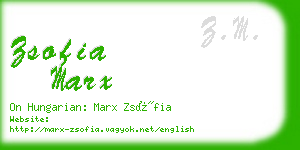 zsofia marx business card